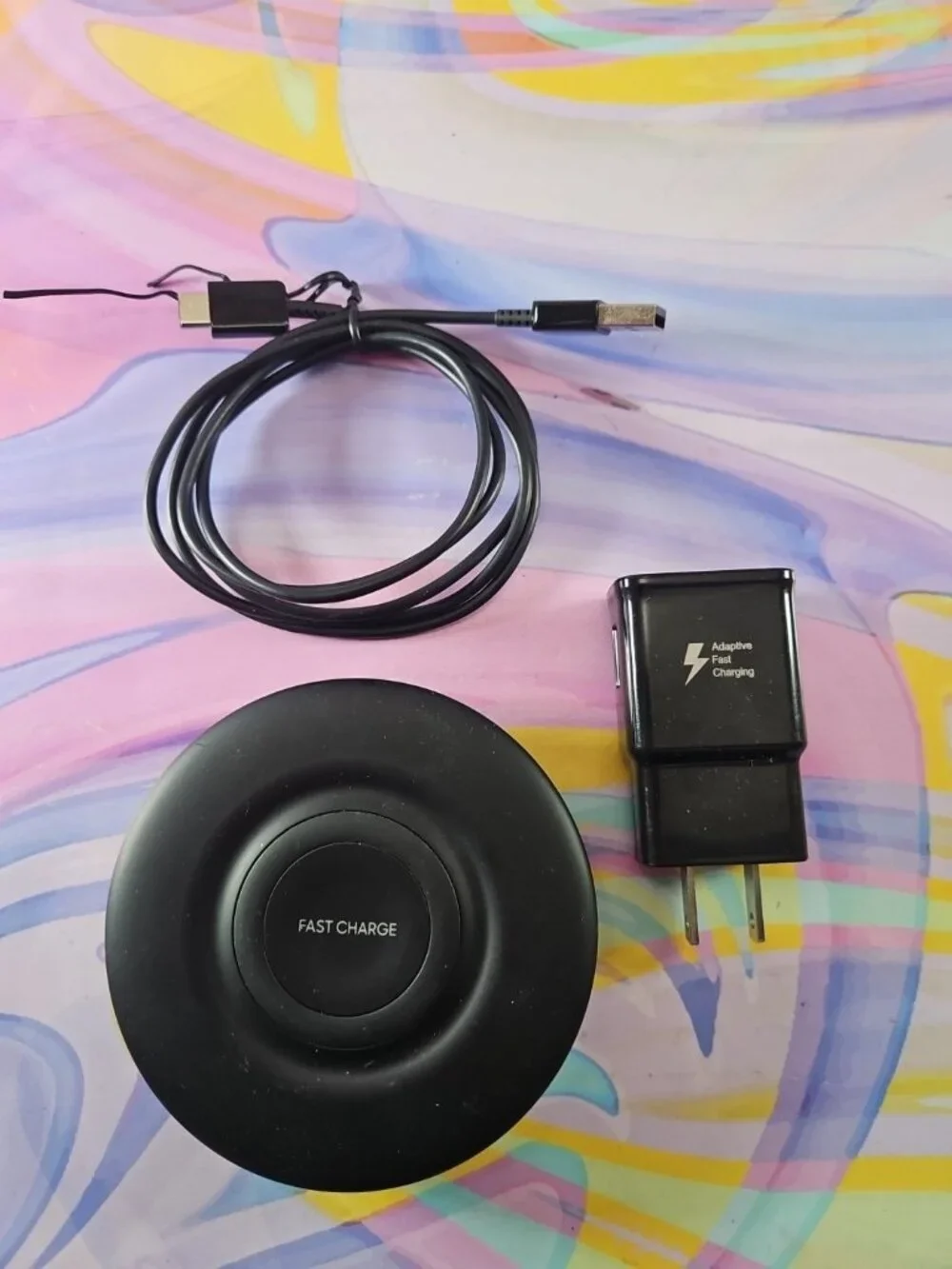 Samsung Wireless Charger Pad USB C Cable Fast Charging EP-P3100